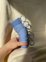 filiżanka do espresso z uchem 60 ml (niebieska)