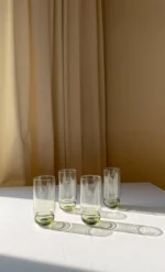 Zestaw szklanek RUNO SLIM (2 sztuki)  szarozielony