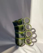 filiżanka do espresso z uchem 60 ml (ciemna zieleń) - obrazek 2