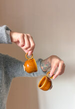 filiżanka do espresso z uchem 60 ml (miód jasny)