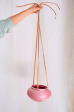 osłonka ceramiczna OVAL na rzemyku (jasny róż)