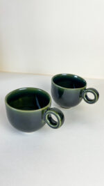 filiżanka 220 ml z uchem (ciemna zieleń) - obrazek 3