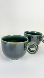 filiżanka 220 ml z uchem (ciemna zieleń) - obrazek 2