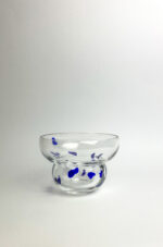 SZKLANKI RUNO LARGE (2szt) transparentne + kobaltowe ciapki