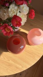 Szklany wazon - grejpfrutowy 20 cm - obrazek 3